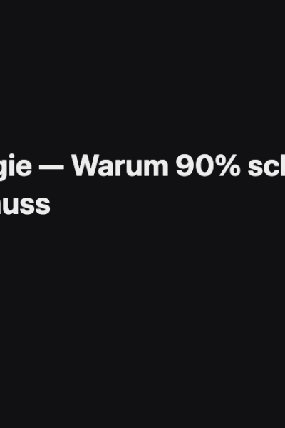 Brand Strategie — Warum 90% aller Markenstrategien scheitern und deine nicht muss