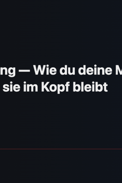 Markenfuehrung — Wie du deine Marke so steuerst, dass sie im Kopf bleibt