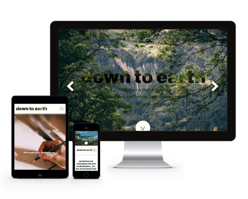 Minimalistisches Design und praktisches Buchungssystem für down to earth