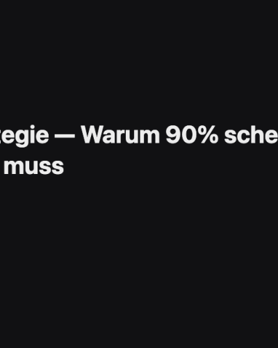 Brand Strategie — Warum 90% aller Markenstrategien scheitern und deine nicht muss