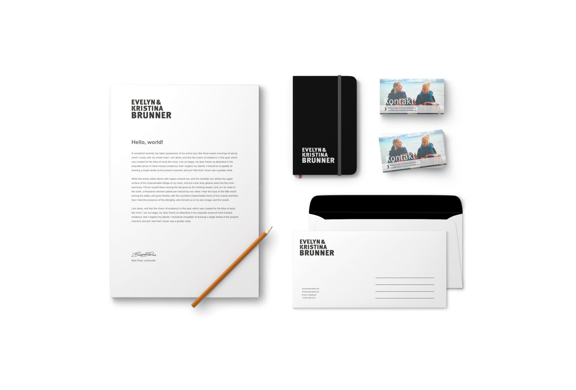 Musik, die man sieht: Reduktion und Klarheit im Branding der Brunner-Schwestern.