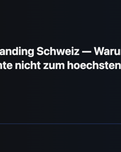 Employer Branding Schweiz — Warum die besten Talente nicht zum höchsten Gehalt gehen