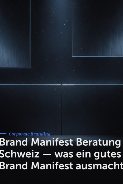 Brand Manifest Beratung Schweiz — was ein gutes Brand Manifest ausmacht