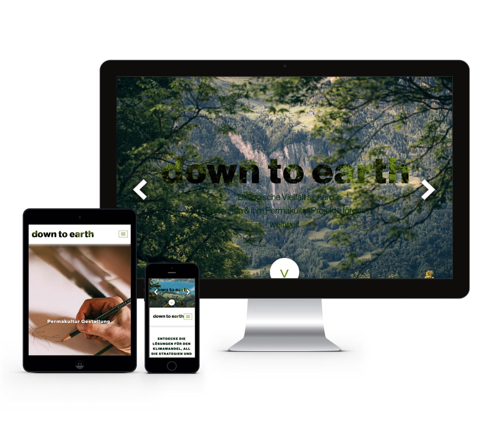 Minimalistisches Design und praktisches Buchungssystem für down to earth