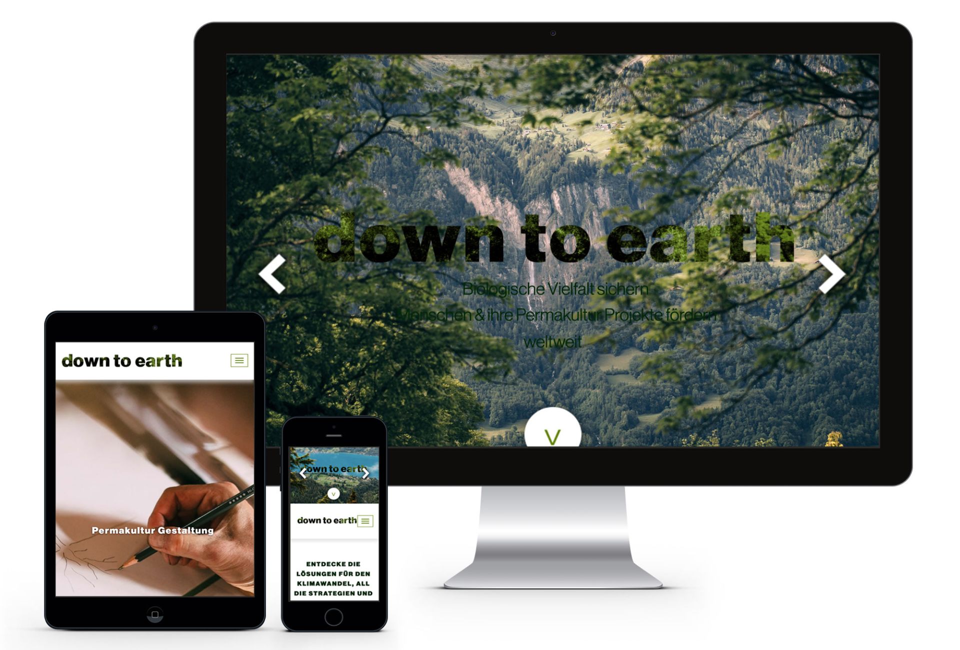 Minimalistisches Design und praktisches Buchungssystem für down to earth