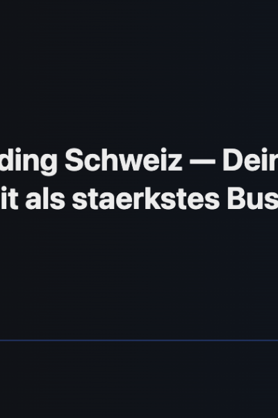 Personal Branding Schweiz — Warum deine Persoenlichkeit dein groesstes Business-Asset ist