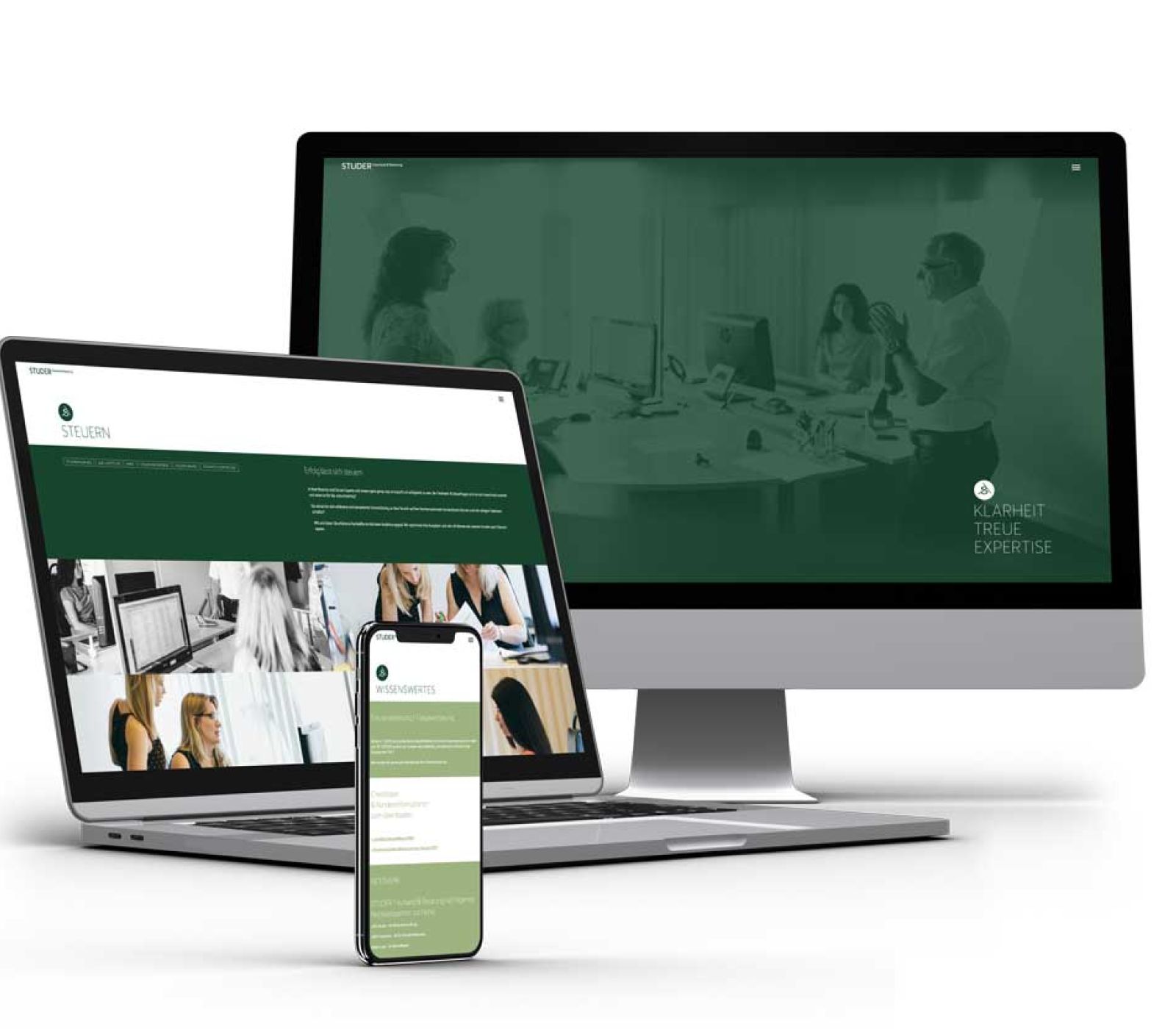 Mit dem neuen Design hebt sich Studer Treuhand klar vom Wettbewerb ab.