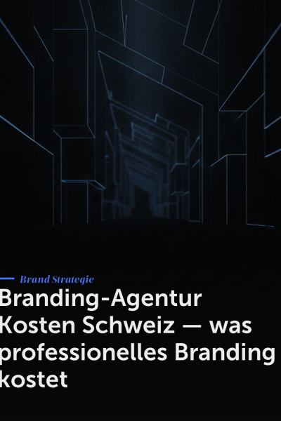 Branding-Agentur Kosten Schweiz — was professionelles Branding wirklich kostet